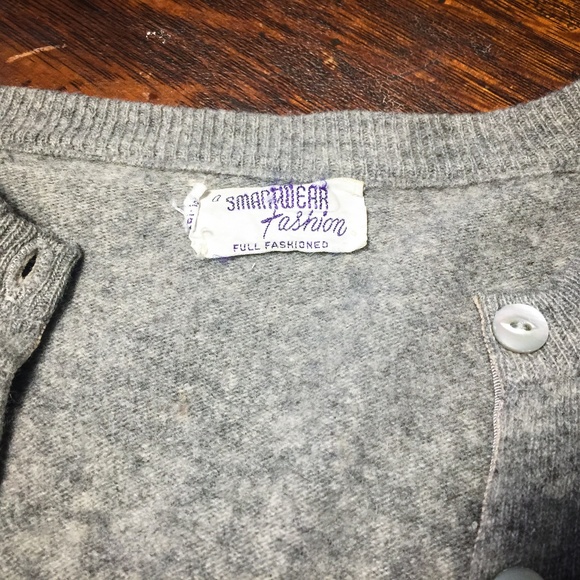 SOLD LOCALLY/Adorable Upcycled Vintage Wool Cardigan - Picture 5 of 7